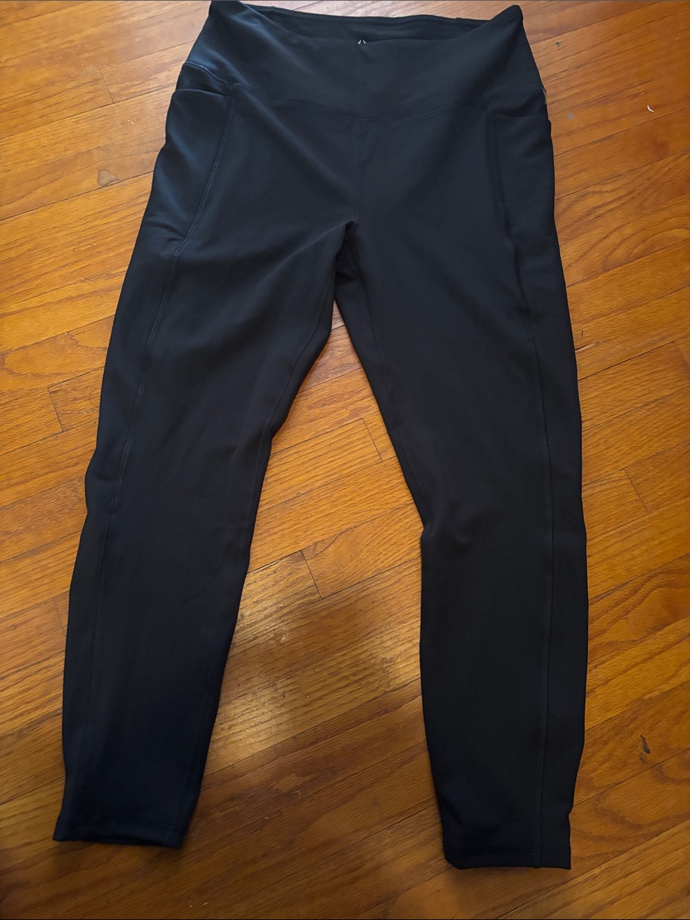 Spyder Active Black Leggings Workout Pants Pockets - Picture 1 of 5